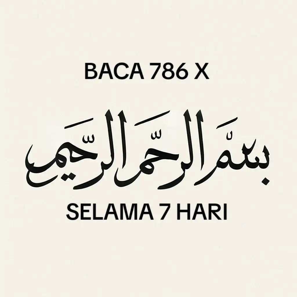 BACA BISMILLAHIRRAHMANIRRAHIM 786 X SELAMA 7 HARI  klik👉@ozorasufredo  #amalan #ijazahamalan #amalanrezeki #amalandoa #fyppppppppppppppppppppppp 