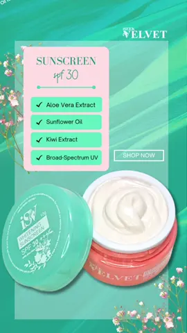 Protect your skin with iSeek Velvet Whitening Sunscreen SPF30/50. Lightweight texture, zero stickiness, and quick absorption for that fresh, smooth feel all day! With Aloe Vera to soothe, Sunflower Oil to moisturize, and Kiwi Extract to brighten. #iseekvelvet #isv #fyp #foryoupage  #glowingskin #acnetreatment #pimpletreatment #rejuvenatingset #darkspots #topviralproducts2025 #sunprotect #spf50 #trendingwhiteningsoap #skincaretrends #tipsforsunscreenapplication 