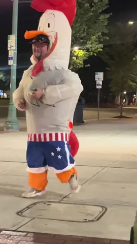 🐓 Rooster mascot goes wild in downtown Hartford! 😂 #Hartford #MascotMadness #StreetFun #JetBlackWeAreThePeople