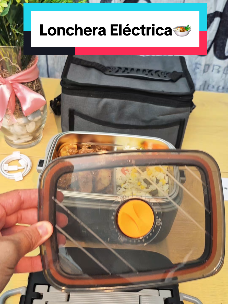 Lonchera Eléctrica🍲 para que tengas tu comida calentita. Cordless Electric Lunch✅️ #loncheraelectrica #lunch #lonchera #loncheraparaeltrabajo #tiktokshopcreatorpicks 