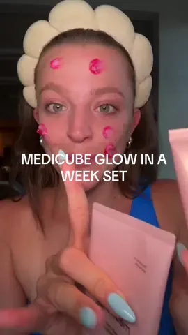 this glow in a week set has all the viral bestsellers in one routine 🤩🤩 my skin looked smoother brighter and way more even in just a week @medicube global #medicube #glassskin#glassskintok #kbeauty #tiktokshopbeauty