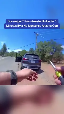 Sovereign Citizen Arrested In Under 5 Minutes By a No-Nonsense Arizona Cop #cops #copsoftiktok 