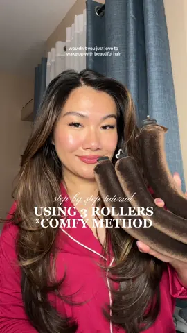 step by step tutorial 🍒 how to put in these rollers so you can sleep comfortably #heatlesscurls #blowouthair #overnightcurls #hairtutorial #creatorsearchinsights 