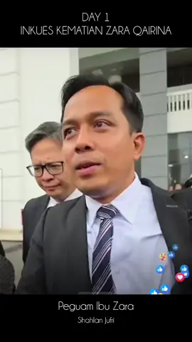 DAY 1 - INKUES KEMATIAN ZARA QAIRINA Sejurus selesai prosiding inkues hari pertama, sidang media bersama Peguam Ibu Zara diadakan. Namun, tidak banyak yang di maklumkan memandangkan prosiding baru saja bermula dan peguam mengambil langkah berhati-hati agar tidak memdahului mana-mana pihak. #JusticeForZara 