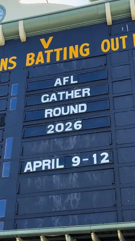 Mark your calendars, the 2026 Gather Round dates have been confirmed 🔒 April 9-12 2026 🗓️ #afl #gatherround 