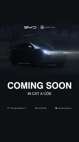 A new era of elegance and innovation is on the horizon.  Coming soon in Cat A COE. Reveal on Tiktok Live at 6pm