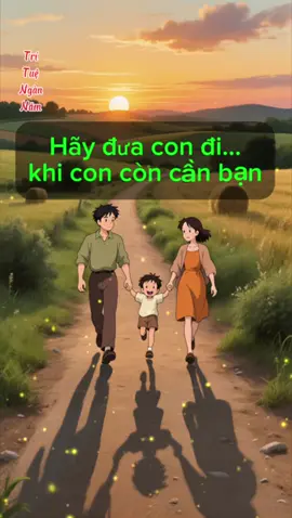 Đừng chờ đến một ngày con không còn cần bạn nữa… Hãy đưa con đi, khi con vẫn mong được bạn dắt tay. Vì hạnh phúc không phải là đi đâu, mà là đi cùng ai – và với con, cha mẹ chính là cả bầu trời. #chame #con #giadinh #camxuc #loichame #kyniem #tinhyeu #familylove #quatangcuocsong #trietlycuocsong #tuchualanh #trituengannam 