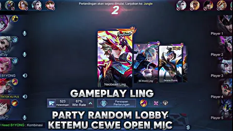 cari party open mic ketemu cewe lagi 🤣 #lingtiktok #bagasdc #mobilelegends #mlbb #mlbbidcreator 