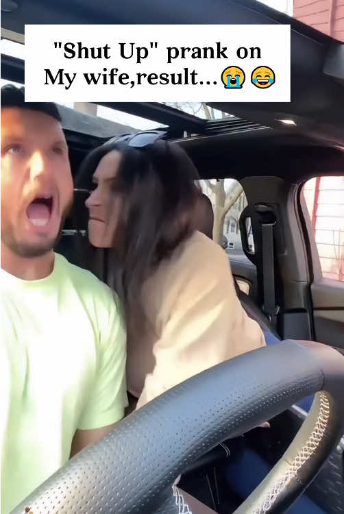 “Shut up “prank on my wife,result…😂😂🤣#funny #tiktok #fouryou #prank #couple #funnyvideos #funnymoments #husbandwife 