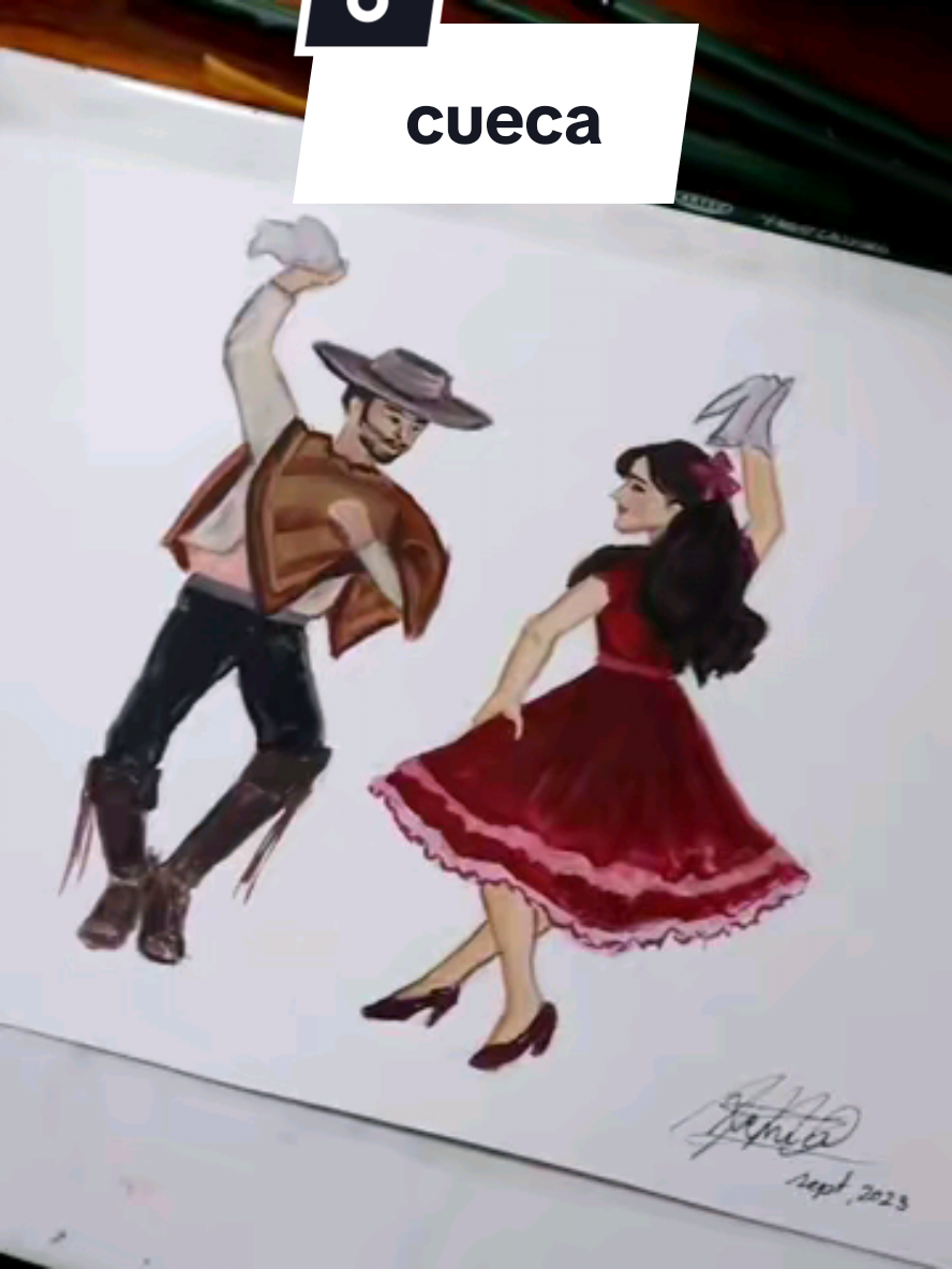 Pareja bailando cueca| cueca en Inglés  #dance #chilean #fiestaspatrias #septiembre 