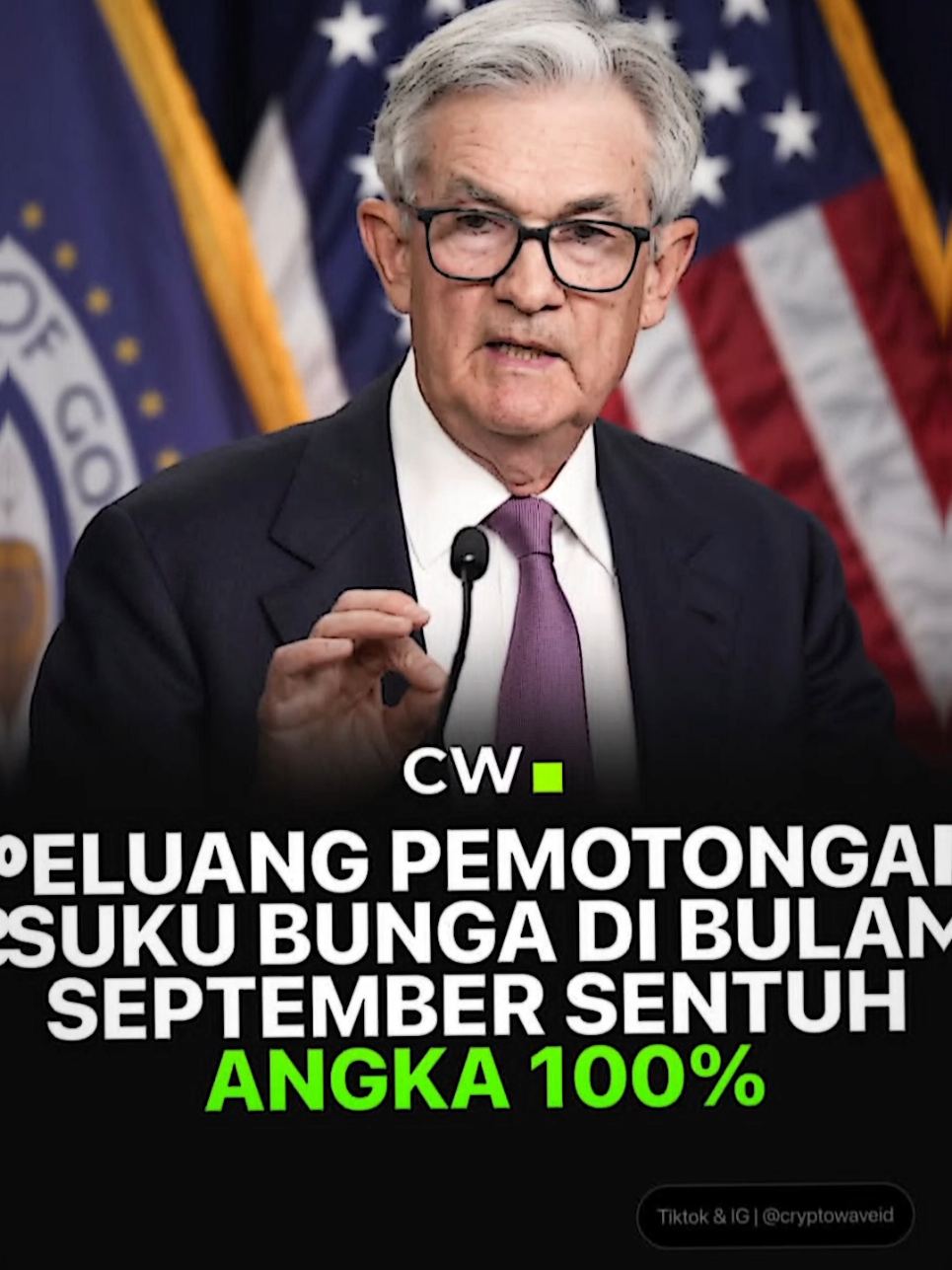 Peluang pemangkasan suku bunga Federal Reserve pada pertemuan September semakin besar. Menurut data dari Bloomberg Terminal, peluang pemangkasan suku bunga tembus angka 100% #crypto #market #cryptowave #fyp 