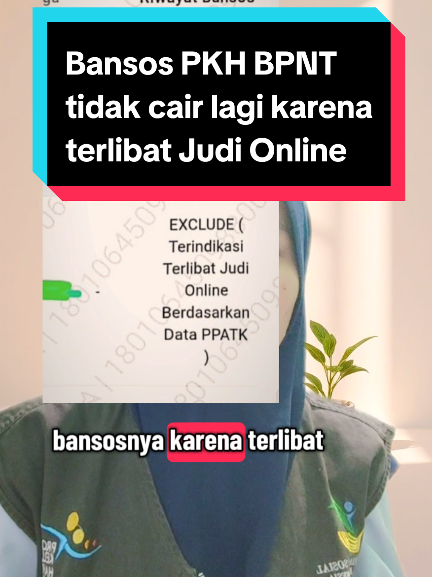 Bansos tahap 3 tidak cair lagi alias dikeluarkan dari penerima Bansos karena terlibat Judi Online atau Judol #kemensos #bansos #bpnt #pkh #sitipahriyah3 