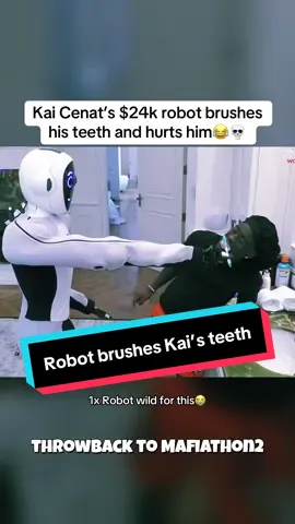 1x lowkey wild for this😭 #kaicenat #robot #funnymoment #fyp #mafiathon2 