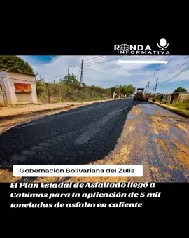 El Plan Estadal de Asfaltado del estado Zulia inició este miércoles 3 de agosto en el municipio Cabimas, donde se tiene programada la aplicación de 5 mil toneladas de asfalto en caliente tipo 3, que ayudará a optimizar el tránsito vehicular y ofrecerá seguridad tanto a los conductores como al transeúnte. El gobernador Luis Caldera, junto al alcalde de Cabimas, Frank Carreño, supervisó el comienzo de esta obra que en esta fase atenderá un tramo de 1.7 kilómetros lineales desde la carretera J con avenida 34 hasta la carretera H, donde se colocarán 2.914 toneladas de asfalto en trabajo conjunto entre el Gobierno Nacional del presidente Nicolás Maduro, mediante el Ministerio del Poder Popular para el Transporte, la Gobernación Bolivariana del Zulia y la Alcaldía Bolivariana de la localidad cabimense. “Hoy iniciamos con este tramo, pero el alcalde con este plan se va a ir desplegando a partir del próximo lunes en otras zonas, como el casco central, los alrededores de la Plaza Bolívar, frente a la Catedral”, mencionó el gobernador. El alcalde Carreño destacó el trabajo articulado entre los gobiernos, nacional, regional, municipal y comunal para el desarrollo, el bienestar y el buen vivir de Cabimas. “Agradecemos a nuestro presidente Nicolás Maduro por este esfuerzo, que a pesar de todos los embates que hemos tenido son realidades para nosotros de vivir mejor”, expresó el alcalde. Habitantes de la zona resaltaron que estos trabajos benefician a la comunidad, que ha vivido por seis años con esta vía totalmente abandonada, como lo dijo Adriana Castro, quien enfatizó el cumplimiento del compromiso del gobernador con el asfaltado para mejorar el tránsito que favorece a más de 2.700 habitantes de la parroquia San Benito. Tras la inspección del arranque de la obra, el mandatario zuliano pasó revista a los trabajos que se ejecutan mediante el Plan Cayapa de la Salud en el Hospital General de Cabimas, donde se lleva adelante el mejoramiento del servicio de emergencia y la rehabilitación de la Unidad de Cuidados Intensivos (UCI). El gobernador manifestó que en la jurisdicción se tiene programada la sustitución de 42 colectores, para lo cual, en coordinación con el alcalde se afina el tema de los recursos para tener un frente con maquinarias para lograr la renovación total de estos.  En el tema eléctrico, dijo que, en coordinación con el vicepresidente sectorial de Obras y Servicios Públicos, MG Jorge Márquez, se avanzará en el cambio de 60 transformadores para esta ciudad ubicada en el Costa Oriental del Lago. @Gobernación del Zulia #zulia #solucionesparaloszulianos #rondainformativa #esnoticia #cabimas 