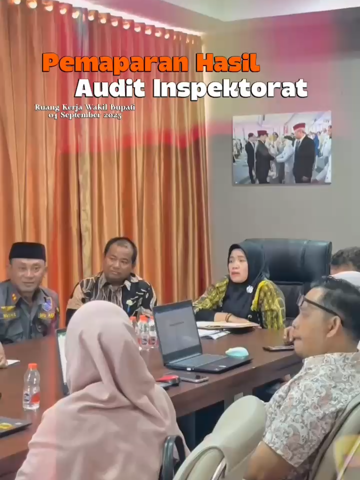 Kamis, 4 September 2025 Wakil Bupati Sidrap, Nurkanaah, menghadiri pemaparan hasil audit Inspektorat Kabupaten Sidrap dan menekankan pentingnya menindaklanjuti hasil audit untuk meningkatkan transparansi dan akuntabilitas pemerintahan. @syaharuddinalrif01 @nknurkanah @pemdesppa.sidrap #pemkabsidrap #wabupsidrap #hasilaudit #inspektoratsidrap #akuntabilitas #tatakelola #sidrapmajudansejahtera