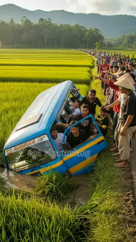 angkot masuk sawah #viral #fyp #reels 