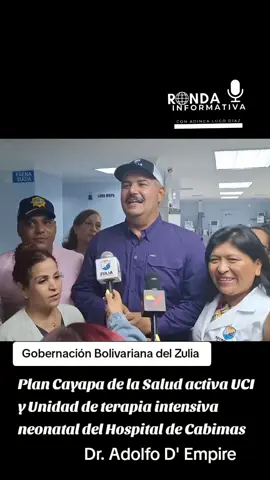 Luego de supervisar y comprobar la culminación de los trabajos de rehabilitación de las unidades de Cuidados Intensivos (UCI) y de Terapia Intensiva Neonatal del Hospital General de Cabimas Dr. Adolfo D’Empire, el gobernador instruyó este miércoles 3 de septiembre, la activación de estos dos servicios que permite salvar vidas, en los adultos la primera y en recién nacidos la segunda. El gobernador Caldera informó que este martes 2 de septiembre fueron instalados cuatro ventiladores de la UCI y que esta unidad tiene cupo para ocho pacientes que requieran de atención especializada y vigilancia continua, bien sea por enfermedades o lesiones graves que ponen en riesgo su vida. La puesta en servicio de estas unidades se realizó mediante el Plan Cayapa de la Salud, impulsado por el jefe del Ejecutivo regional, en conjunto con el Gobierno Nacional del presidente Nicolás Maduro, mediante la ministra del Poder Popular para la Salud, Magaly Gutiérrez, cumpliendo con el compromiso y la Constitución Bolivariana de ofrecer servicios de salud de calidad, gratuita y especializada. El gobernador estuvo junto a la primera Dama del Zulia, Roselyn López de Caldera; el alcalde de Cabimas, Frank Carreño; la autoridad y secretaria de Salud del Zulia, Noly Fernández; la presidenta de Fundasalud, Luz Caldera; la directiva del centro hospitalario encabezada por Luisa Colina y Jacqueline Carrasco, personal médico, de enfermería, camilleros y camareros. “Estamos en la batalla por la salud y la vida. Este es un logro del Gobierno Bolivariano, donde se salvan vidas”, expresó el mandatario zuliano al mencionar el personal profesional de alta capacidad que ofrece sus servicios con vocación. Manifestó que igualmente estarán listos los pabellones de este nosocomio, para el arranque del Plan Quirúrgico Nacional en esta ciudad, donde ya se tiene prevista la intervención de 200 cataratas.#cabimas #esnoticia #rondainformativa #solucionesparaloszulianos #zulia @Gobernación del Zulia 