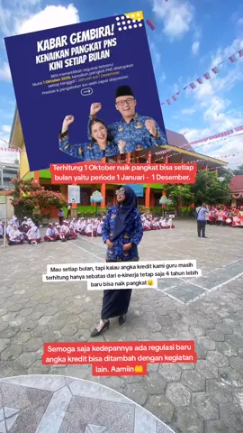 Info terbaru dari BKN perihal naik pangkat yang mulai 1 Oktober 2025 akan diterapkan naik pangkat setiap bulan yaitu periode 1 Januari - 1 Desember. Tapi guru tetap tidak bisa karena terkendali di angka kredit yang terbatas di pengelolaan e-kinerja. #bkn #guru #viral #fypシ 