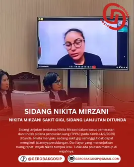 Nikita Mirzani Sakit Gigi, Sidang Lanjutan Kasus Pemerasan Reza Gladys Ditunda. @Nikita Mirzani Mawardi  .. #niki #nikitamirzani #sakit #gigi #sidang 