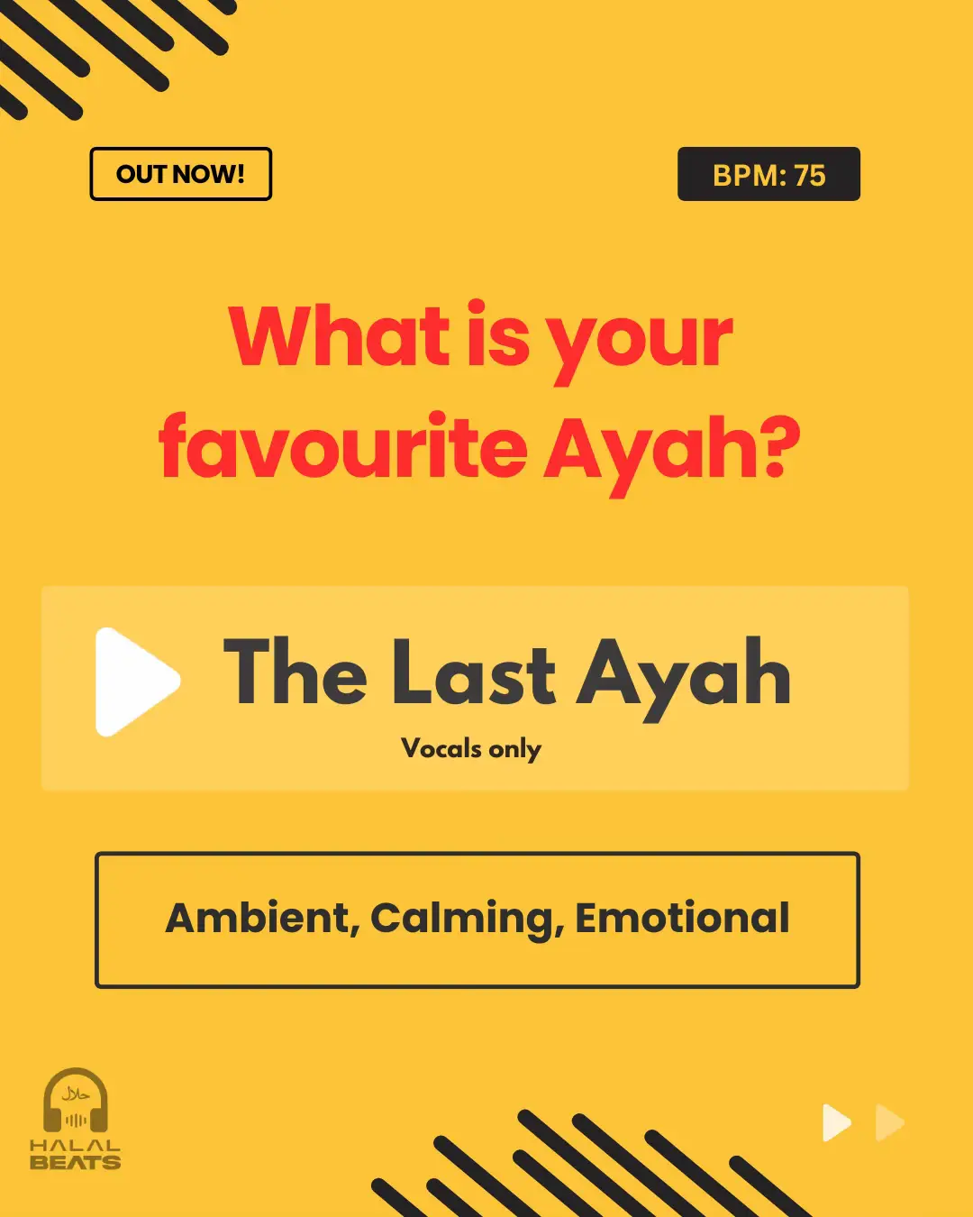 We created “The Last Ayah” as a reflection of closure, wisdom, and divine guidance  It’s out now, and we hope it inspires peace in your heart. 💛  #vocalsonly #nasheeds #halalbeats 