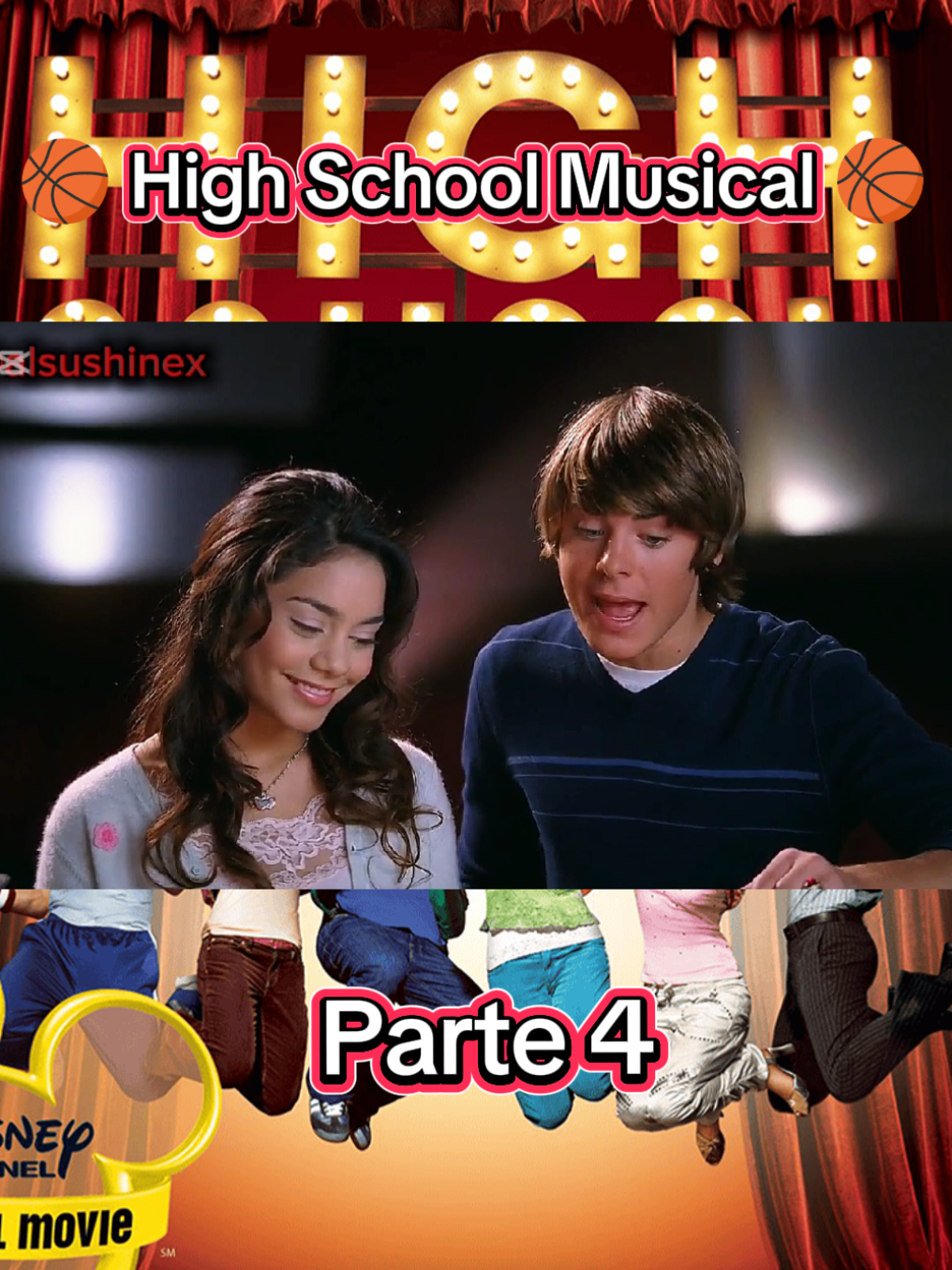 Parte 4|| Película - High School Musical (2006) 🧡🏀 #zacefron #highschoolmusical #tiktoknews #capcut_edit #disney 