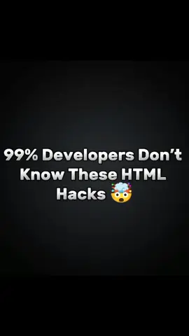 6 HTML Tricks That Feel Illegal to Know 🤯 --- Nobody shows you these hidden HTML hacks… 🔥 Make any page editable 🎨 Built-in color picker 🔎 Search + dropdown combo 📂 Instant file download 👀 Secret text reveal ↔️ Bouncing marquee All in just a few lines of HTML 😱 Follow for more coding gems 💻✨ -- #HTML #Coding #LearnToCode #WebDev #ProgrammerHumor 