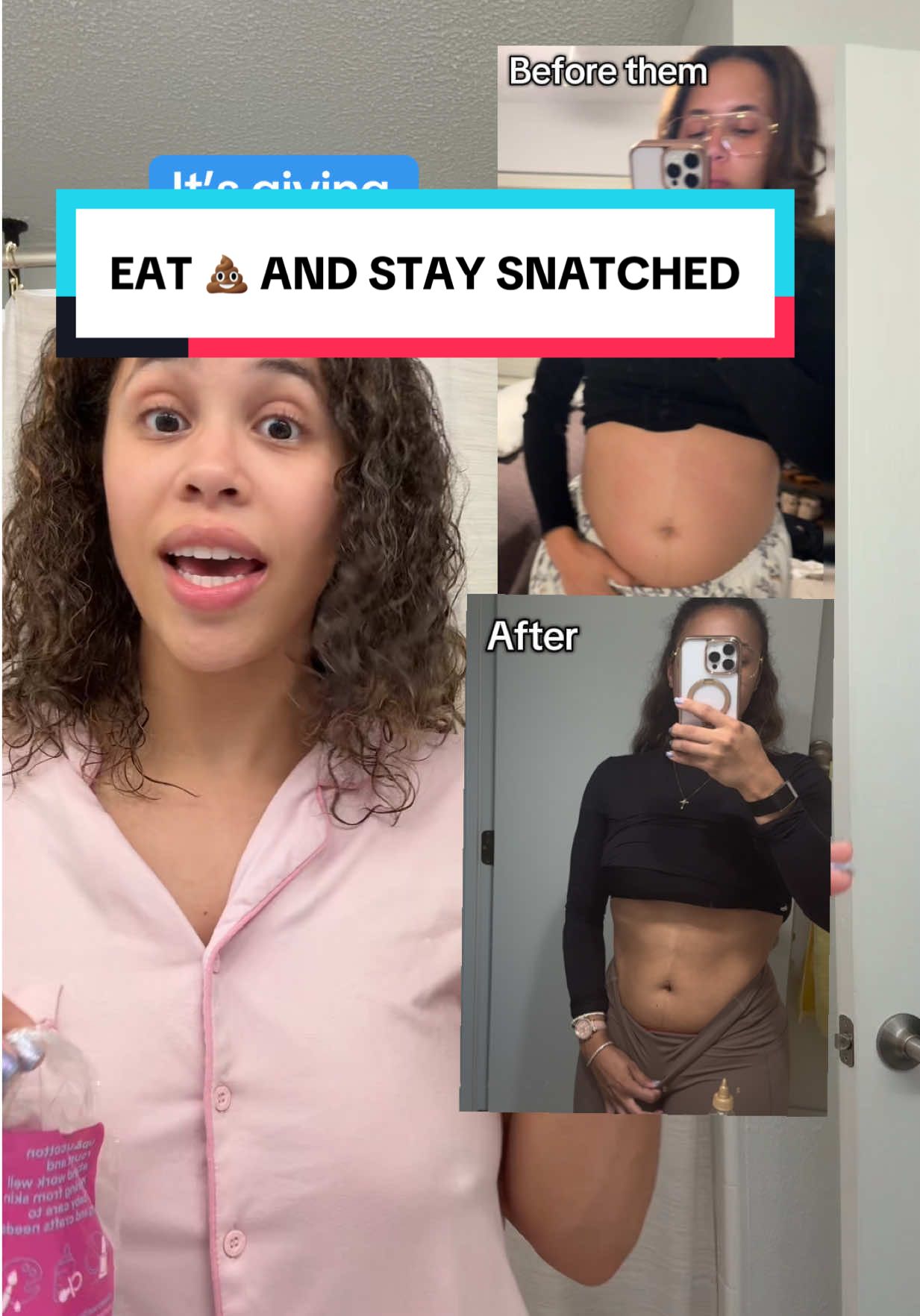 She didn’t play 😳 nothing worse than looking pregz after 1 slice of bread #foodbaby #guthealth #bloating #digestiveenzymes #tiktokshop 