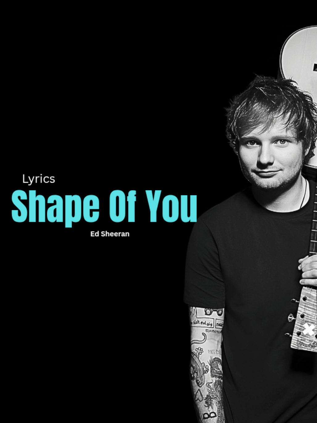 Shape Of You - Ed Sheeran  Lyrics Video  #ShapeOfYou #EdSheeran #LyricsVideo #ViralSong #tiktokmusic 