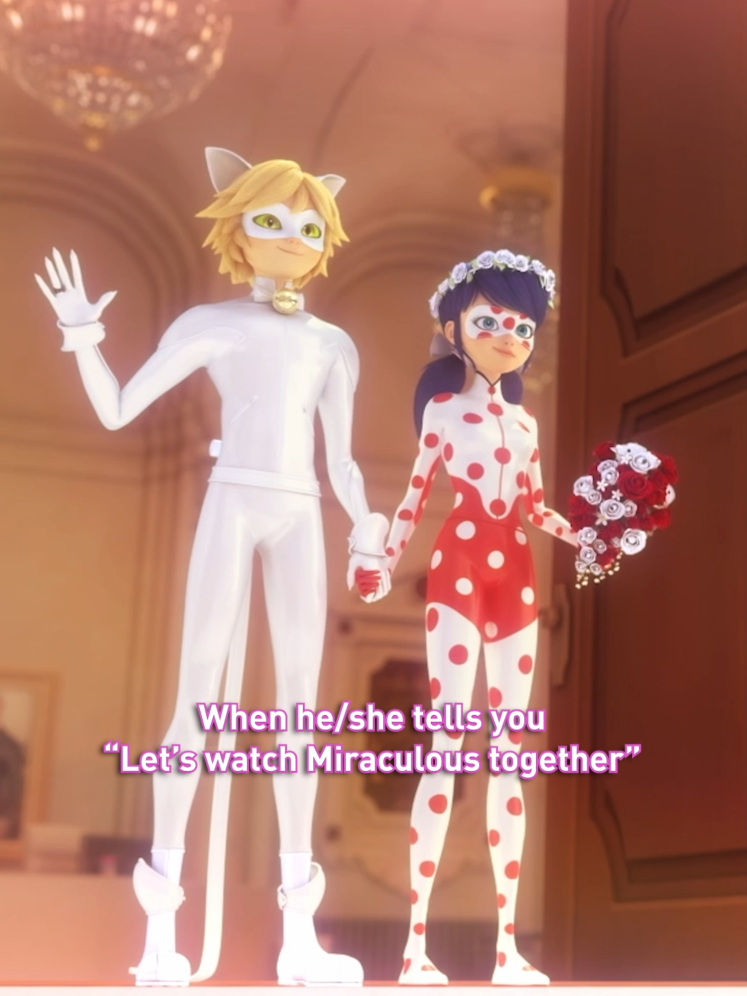 Couple goal 😍 #Ladybug #LadybugAndCatNoir #MiraculousLadybug #Miraculous #MiraculousTikTok #Miraculers #CatNoir #MLB #marinette #adrienagreste #ladynoir #adrienette #weddingday