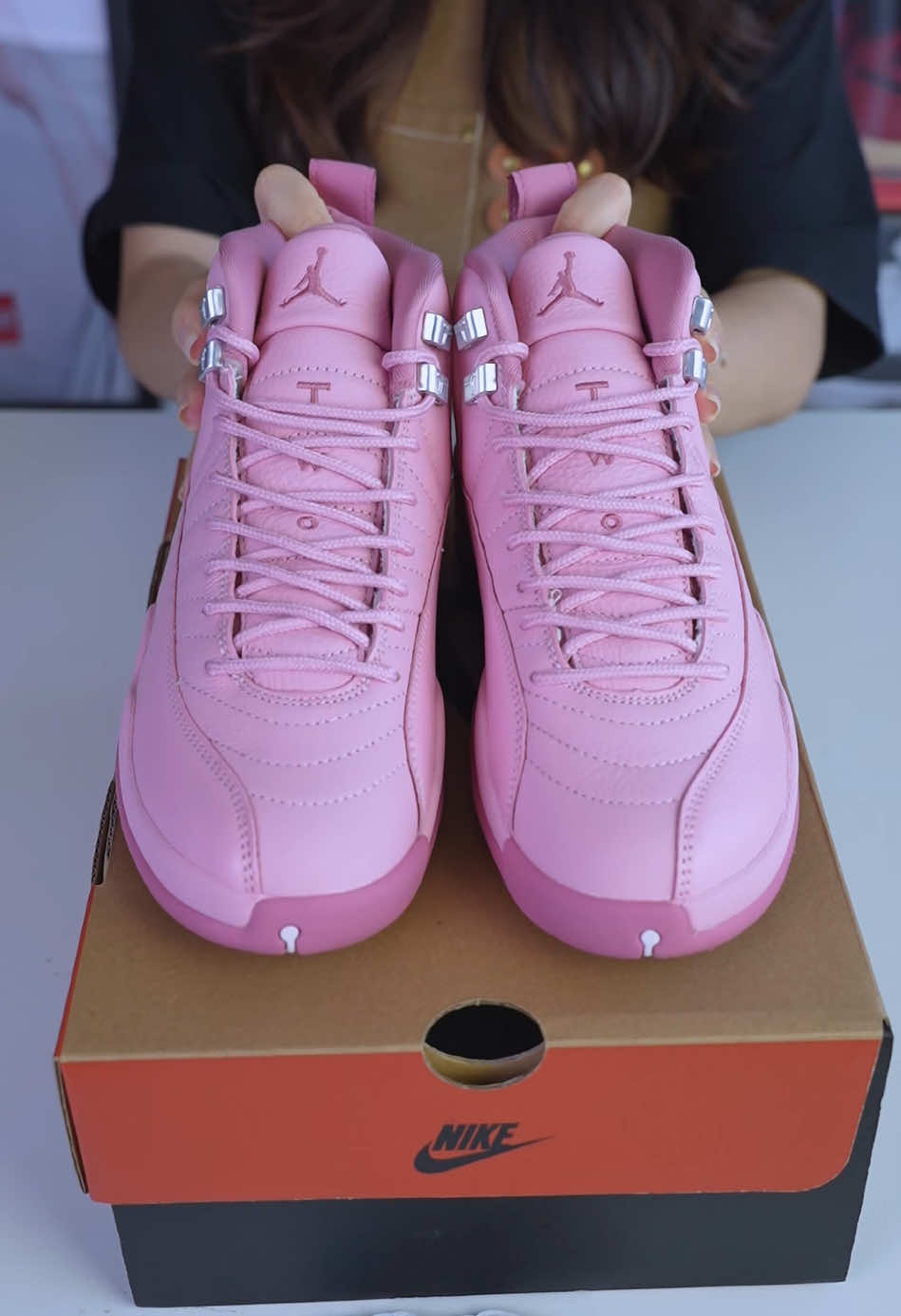 Packing the Jordan 12 Triple Pink 💗 #jordan #jordan12 #jordan12s #jordanfactory #jordanfactorystore #nike #sneakerhead #sneakertok #restoration #sneakerrestoration #cleaning #sneakercleaning #shoes #kicks #kicksonfire