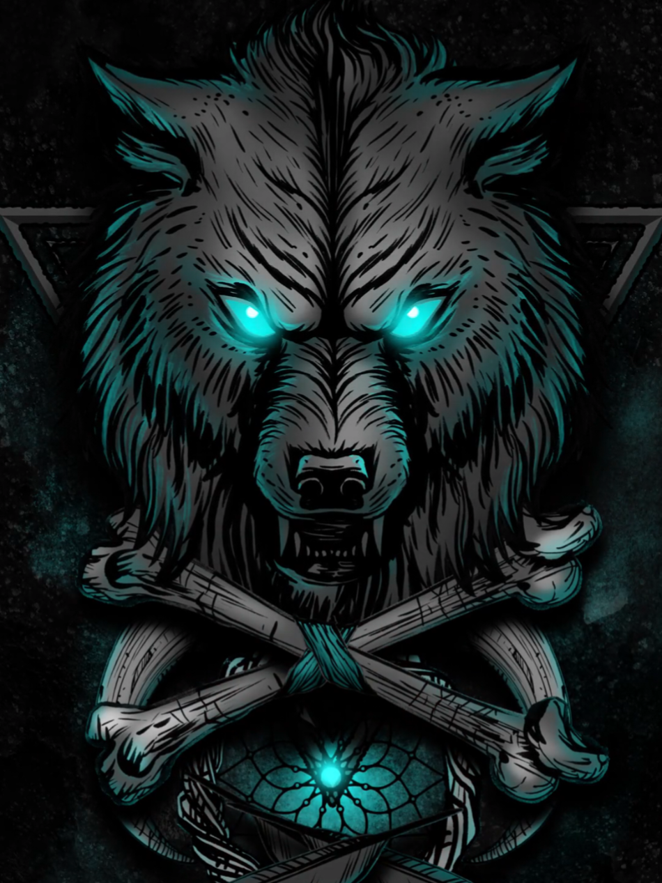 Team wolves ! charging animation and live wallpaper @ᗰᗩᘔ༺🐺༻🖤 #charginganimation #livewallpaper #fyp #animation #wolf 