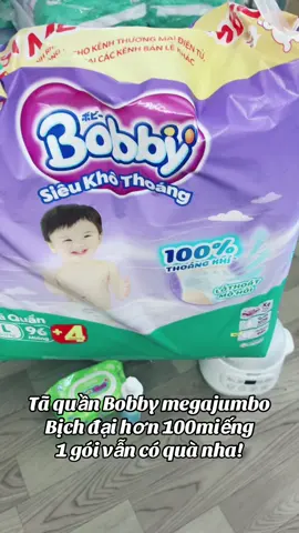 Mua 1 gói vẫn có quà! Tã quần Bobby bịch đại M112/ L96/ XL84/ XXL76 hàng tặng kèm 4m #bobby #mebe #mebimsua #xuhuong #trending 