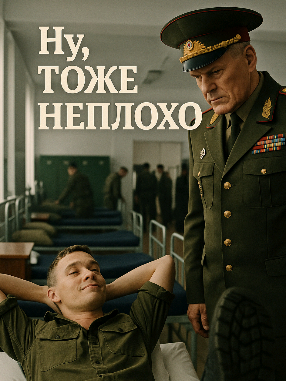 Ну, тоже неплохо. Когда в армейской иерархии встречаются два титана — дембель и генерал — побеждает тот, кто лежит.  #армейскийюмор #дембель #veo3 #анекдот #генерал 