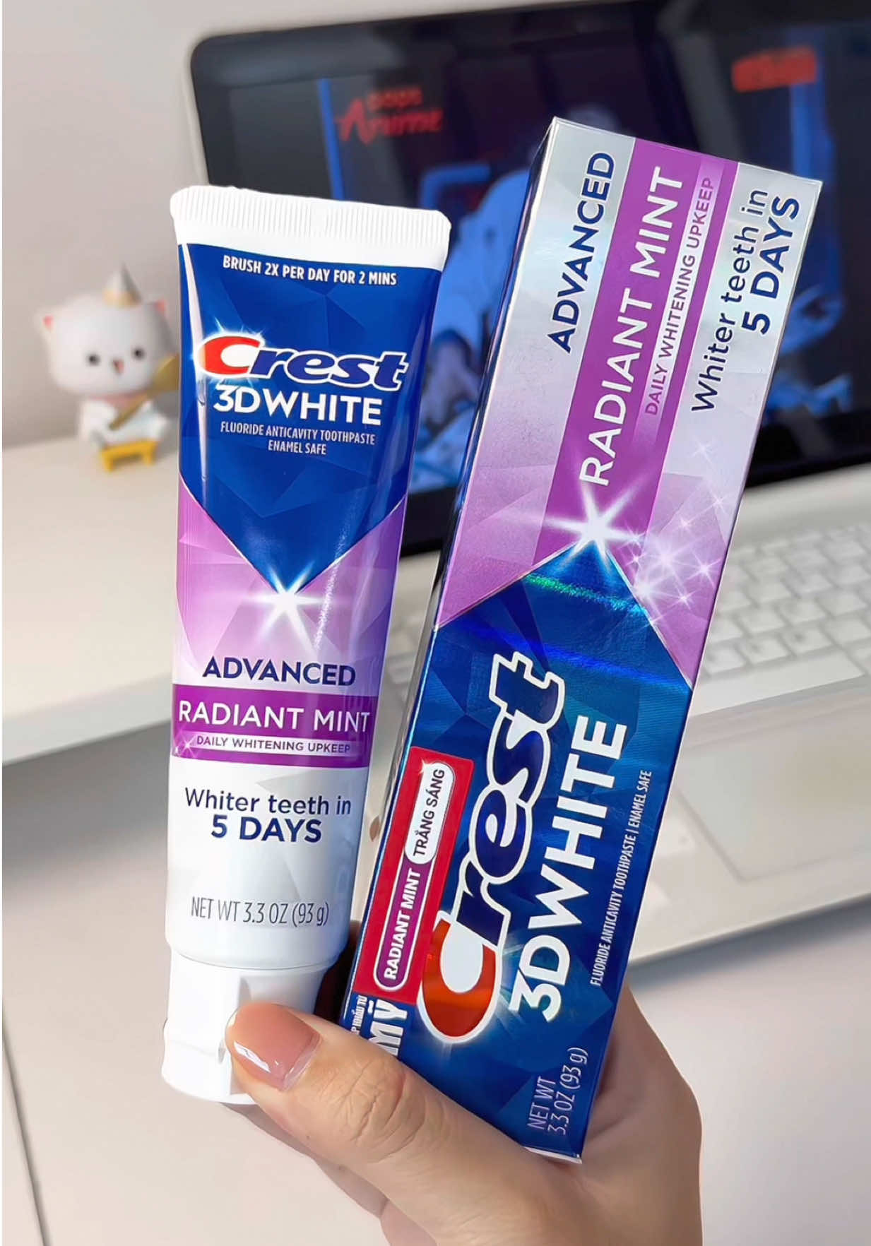 Bà nào răng ố vàng muốn cải thiện thì thử em này nha, tui mê lắm luôn 🥹 #review #crest #kemdanhrangcrest #kemtrangrang #xuhuong 