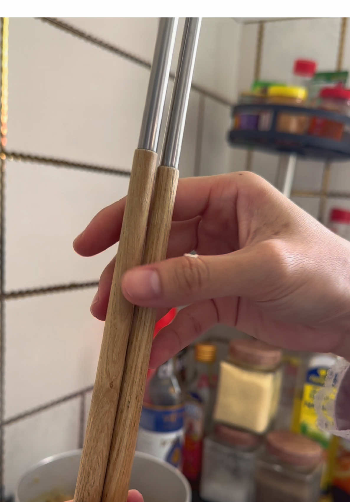 Đũa cán dài inox cho các mom đây ạ #mevabe #doisong #giadungtienich #giadung 