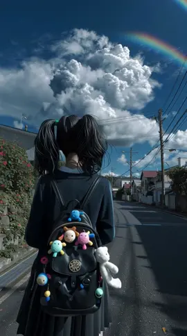 女子高生(ツインテール編） #aisummer #bluesky #aijk #aigirl #ai女子高生 