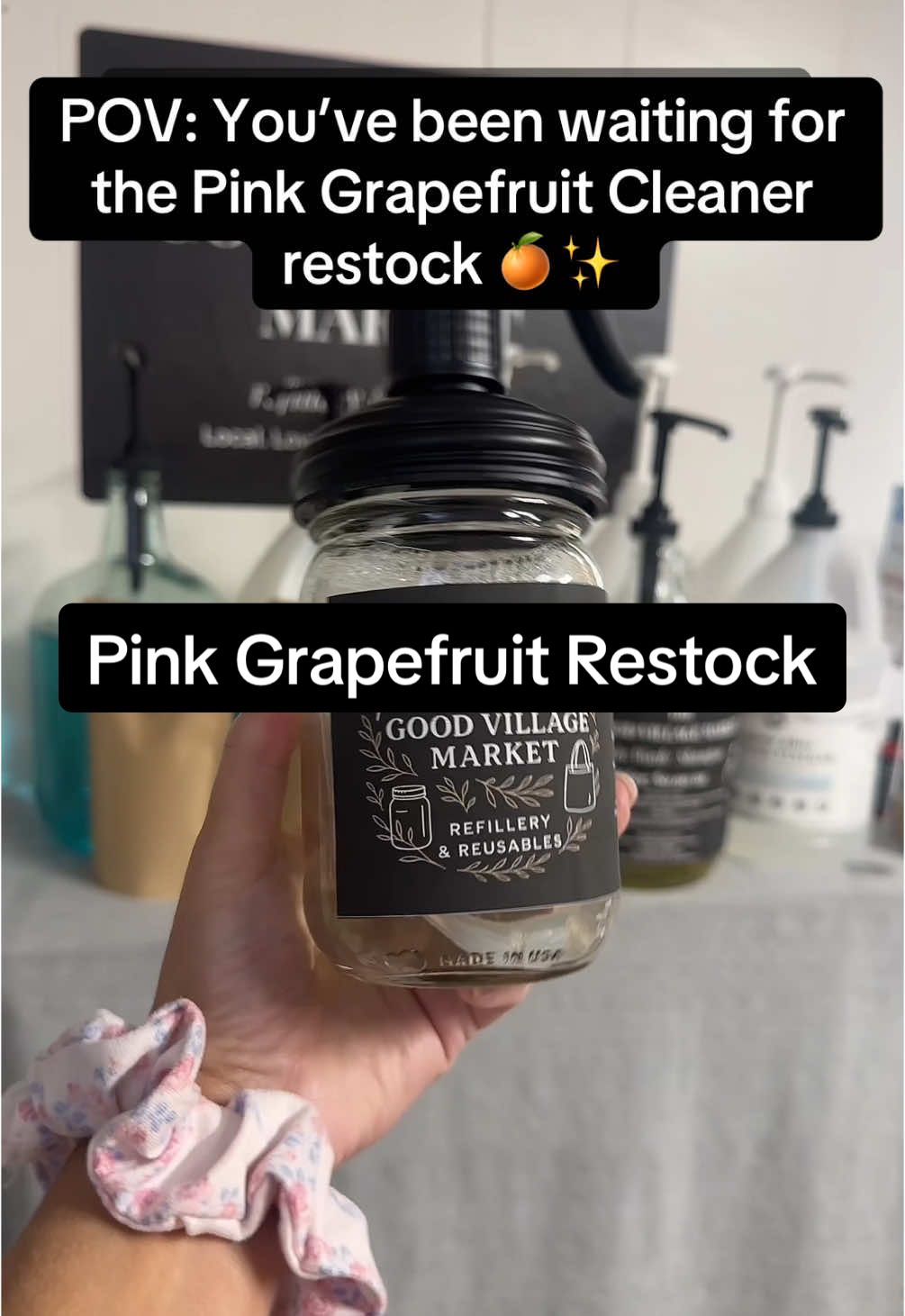 🍊✨ The wait is almost over — restock drops TOMORROW at 10AM EST! #TheGoodVillage #EcoMom #RefillStation #SustainableLiving #EcoFriendlyHome #LowWasteLiving #GreenCleaning #SmallBizTok