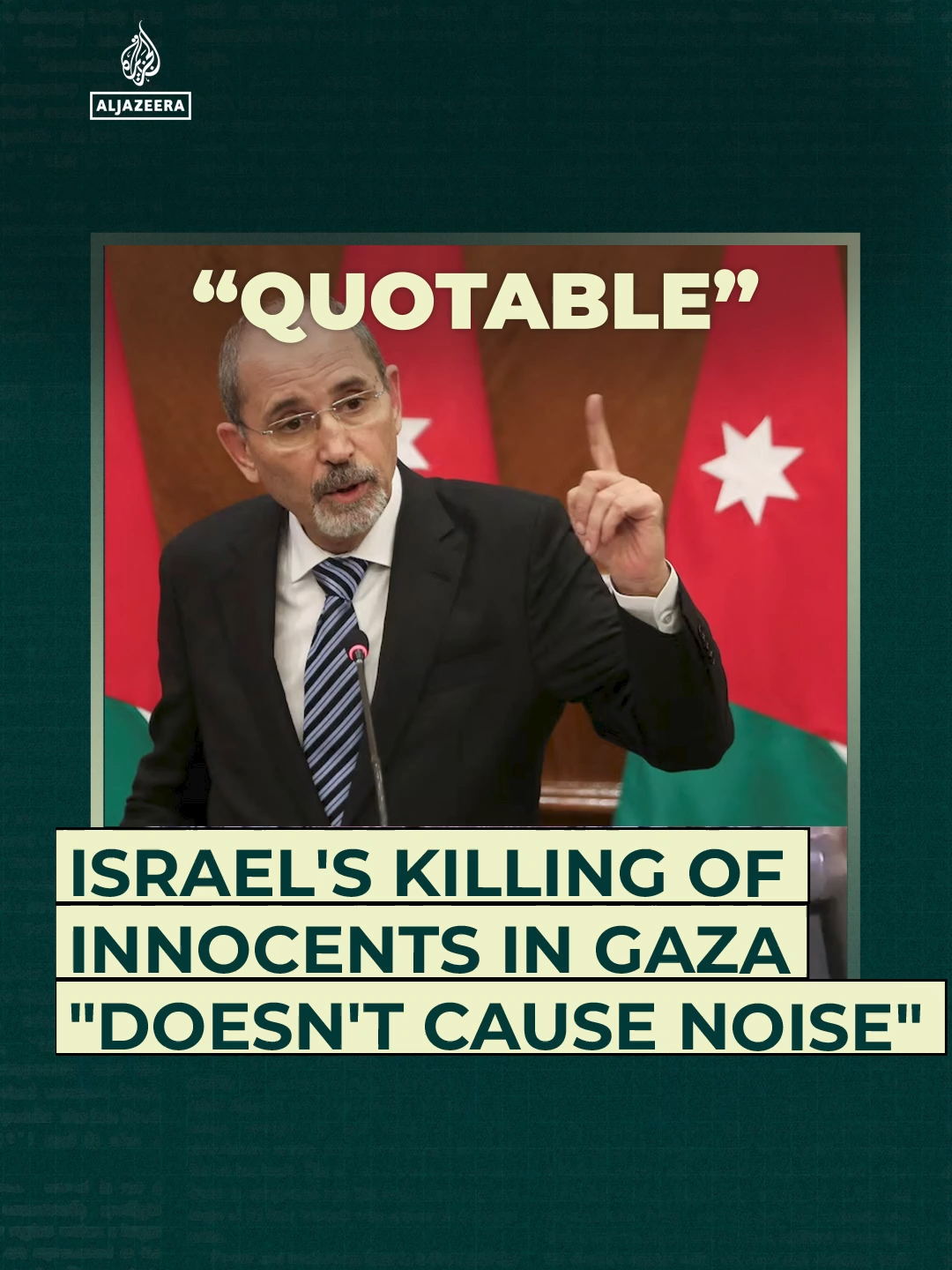 Jordan's Foreign Minister Ayman Safadi says Israel's killing of Palestinians in Gaza has been “normalised”, and that large-scale killings elsewhere in the world would draw outrage. #news #Jordan
