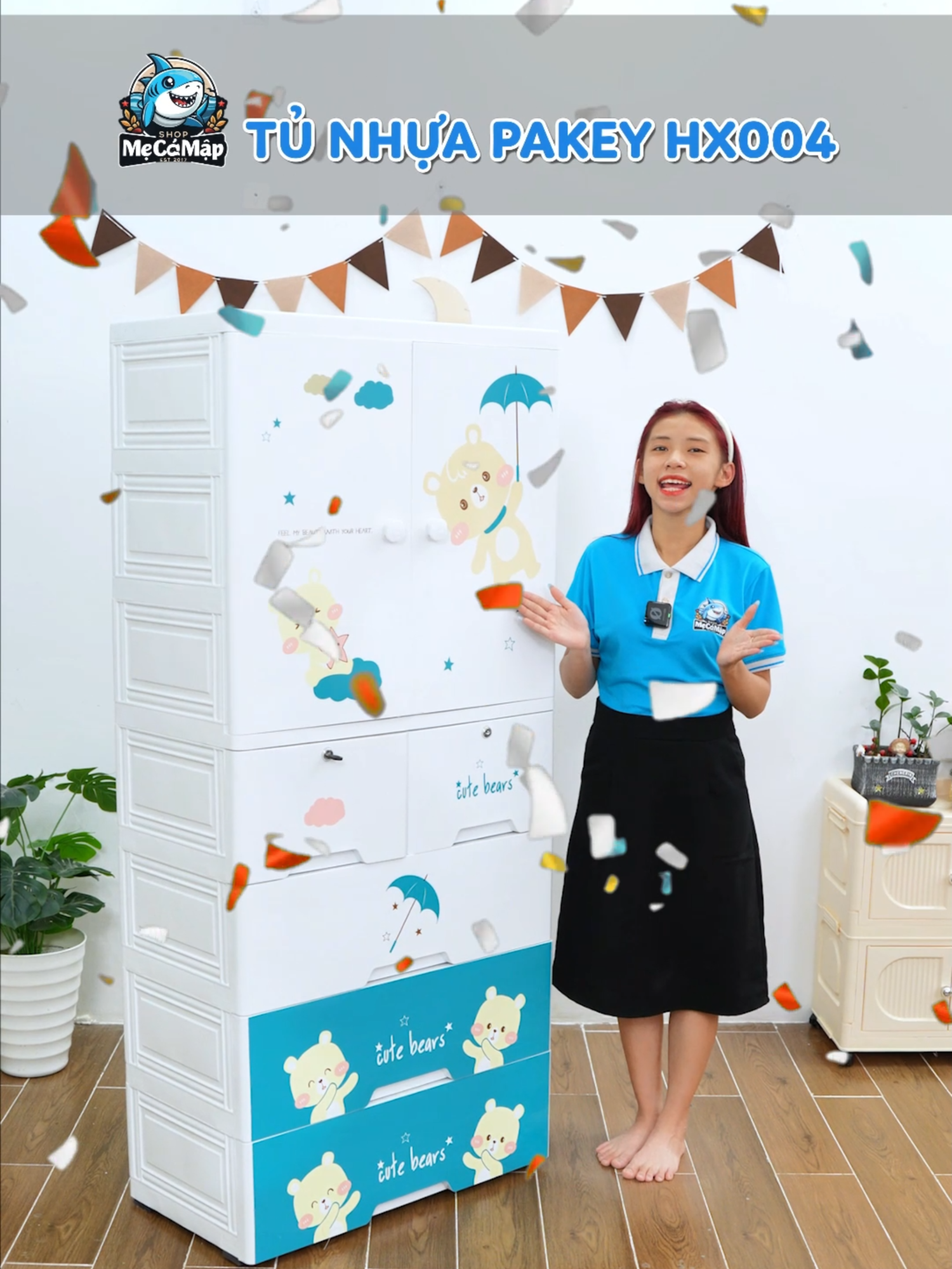 Chiếc tủ nhựa không chỉ đẹp mà vẫn an toàn cho con ba mẹ tham khảo nhe #xuhuong #mevabe #tủ #tunhua #tudanang
