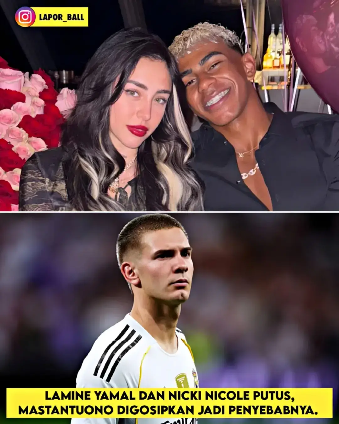 Sakit tapi tak berdarah💔 #lamineyamal #nickinicole #mastantuono #barcelona #madrid 