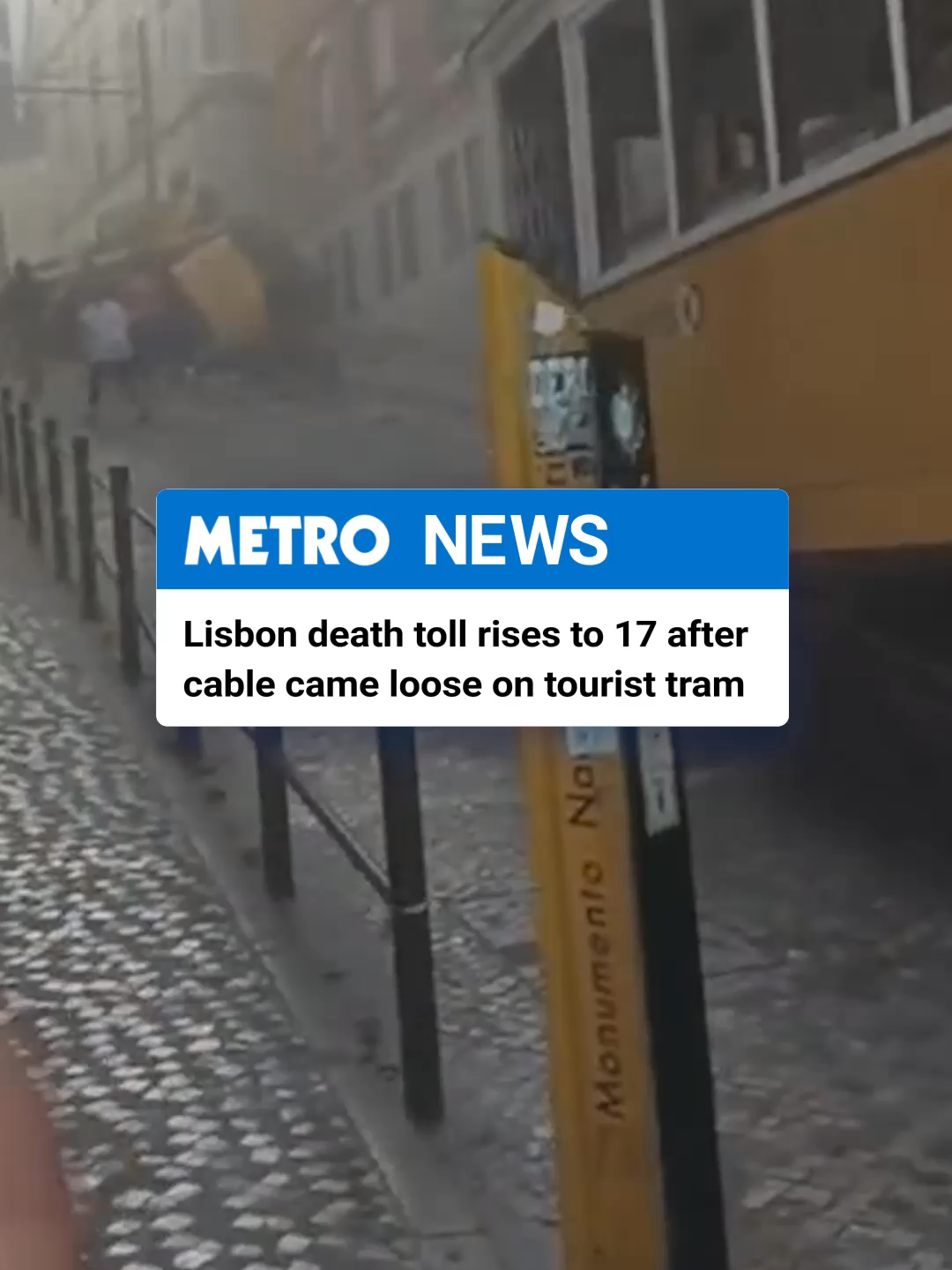 Investigations are under way after at least 16 people were killed when a cable came loose on a tourist tram, causing it to derail and hit a building in Lisbon. More than 20 others were injured, with five in a serious condition. Police say they're working with the company that runs the Gloria funicular to find out what caused the crash. #lisbon #lisbonportugal #tram #breakingnews
