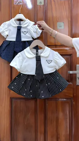 6-18kg Set Đi học có Cà Vạt cho bé gái #tiemmeken #setvaychobe #setvaybegai #vaychobegai #bobegai 