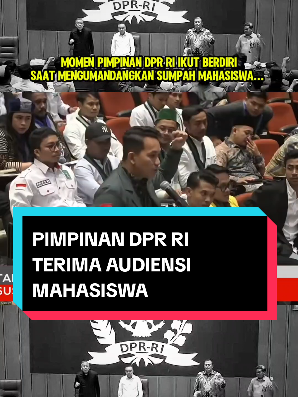 Pimpinan DPR RI Terima audiensi para mahasiswa.  #dprri #mahasiswa #sufmidasco #dondasco #aksinyatadasco 