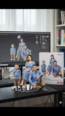 caranya :  1. Buka Google Gemini  2. Masukkan Gambar 3. Copy Prompt dibawah￼  . Using the model, create a 1/7 scale commercialized figurine of the characters in the picture, in a realistic style, in a real environment. The figurine is placed on a computer desk. The figurine has a round transparent acrylic base, with no text on the base. The content on the computer screen is the Zbrush modeling process of this figurine. Next to the computer screen is a BANDAI-style toy packaging box printed with the original artwork. The packaging features two-dimensional flat illustrations. 4. bilang makasih yah 😬🤣 #promoseruweekend #ai #googlegemini #prompttext #viral 
