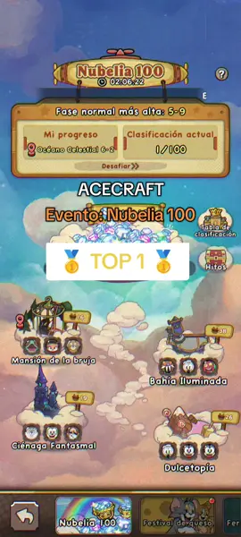 he quedado TOP 1 en el evento de NUBELIA 100 🥇😋, como habeis quedado vosotros??  #acecraft #cuphead #fyp #mobilegame #top 