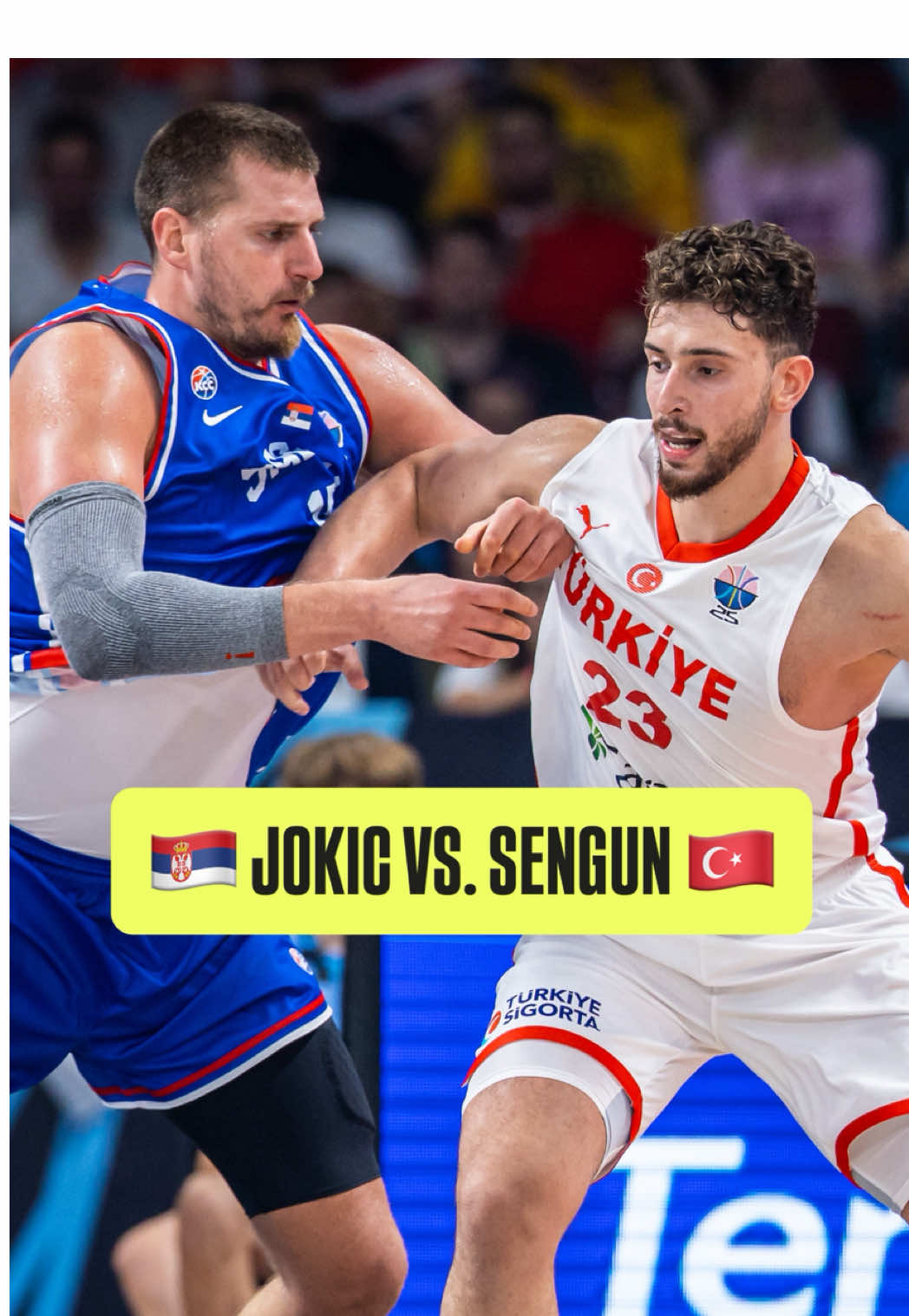 Grab the popcorn 🍿  Jokic (22 PTS, 9 REB, 4 AST) and Sengun (28 PTS, 23 REB, 8 AST) just put on a full show for us 🔥  #EuroBasket 