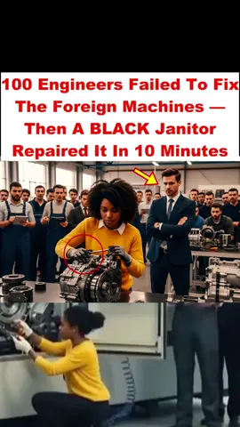 100 Engineers Failed To Fix The Foreign Machines — Then A BLACK Janitor Repaired It In 10 Minutes#usa🇺🇸 #story #cops 