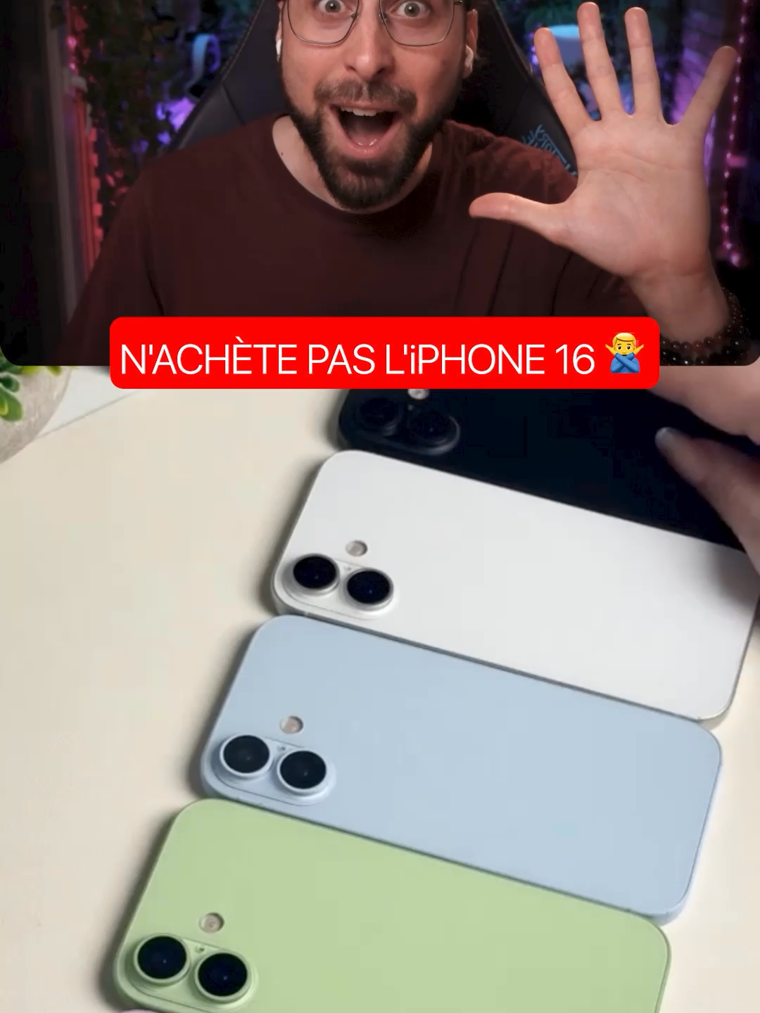 N'ACHÈTE SURTOUT PAS L'iPHONE 16 🙅‍♂️ #iPhone #iPhone17 #Apple #iOS #technology