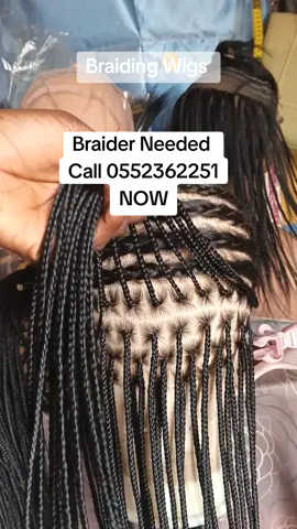 Braiding job available, call me 0552362251 All you need is good braiding skills, I'll teach you the rest. Braiding skills  Braided Wigs in Ghana  Braided Wig making  #braidedwig #braiding #braid #braidwigs 