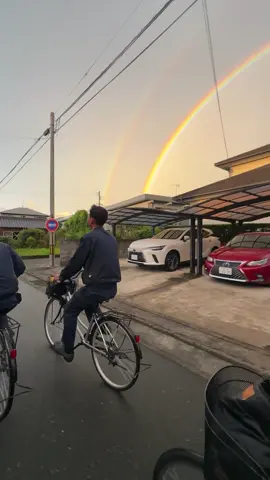 Pulang kerja disambut pelangi🌈🤩 #japan #japanvibes #kenshuseijapan🇮🇩🇯🇵🎌 #pelangi🌈 #beautifuljapan 